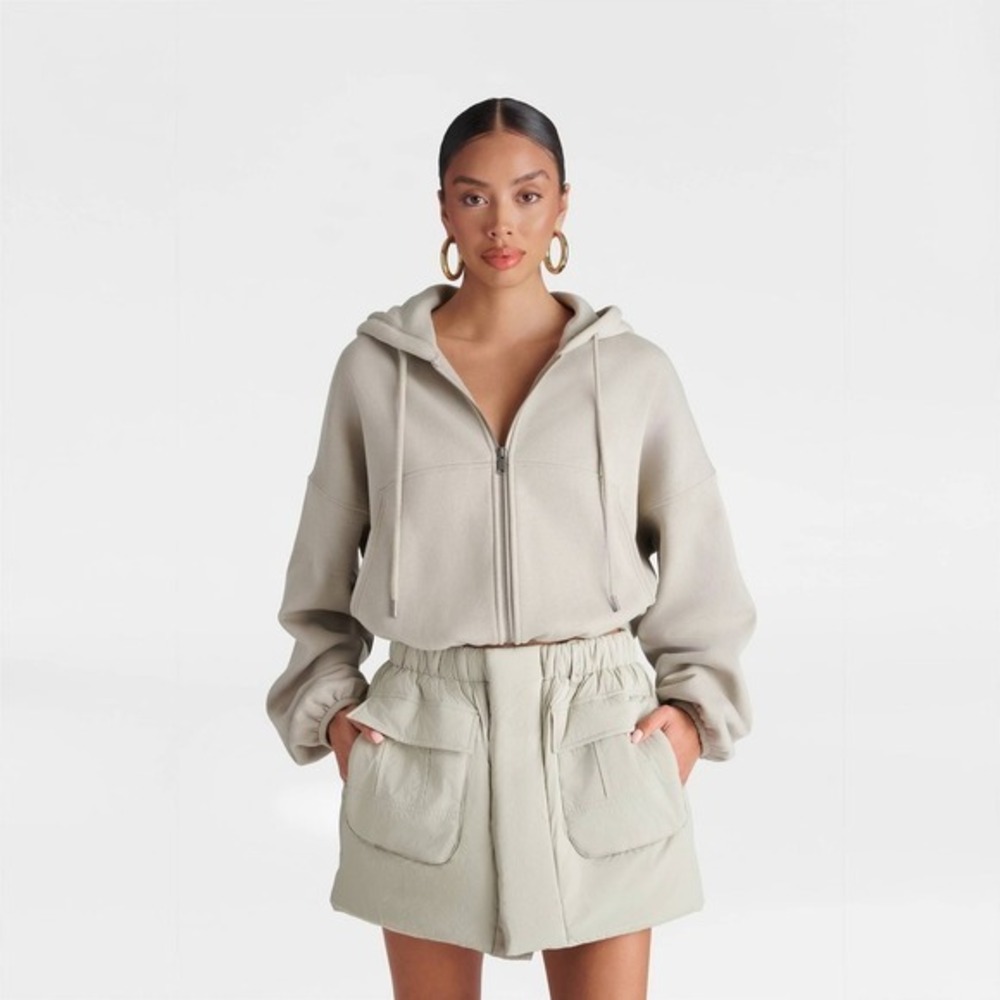 KBB by KAHLANA x Target‎ Women's L Large The Zip-Up Hoodie Sweatshirt Sage Green